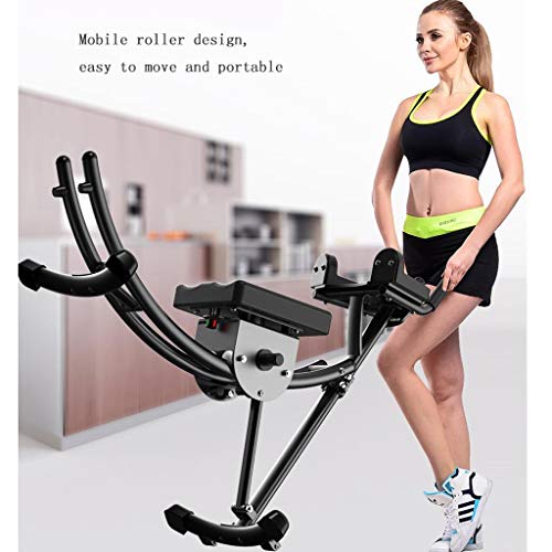 Aparato de Abdominales Transporte Abdominal AB Máquina de Entrenamiento Altura de la casa Ajustable Cuerpo Integral Cruncher Core Toner Tierra Pierna Muslos Tallas de Nalgas Shaper con Monitor LCD