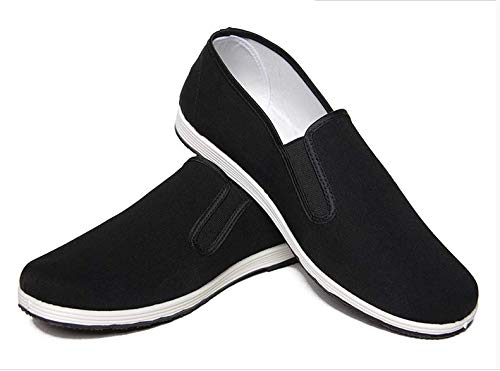 APIKA Zapatos Tradicionales Viejos Chinos de Pekín Kung Fu Tai Chi Zapatos Suela de Goma Unisexo Negro (260mm 42) APIKA Zapatos Tradicionales Viejos Chinos de Pekín Kung Fu Tai Chi Zapatos Suela de Goma Unisexo Negro (260mm 42)
