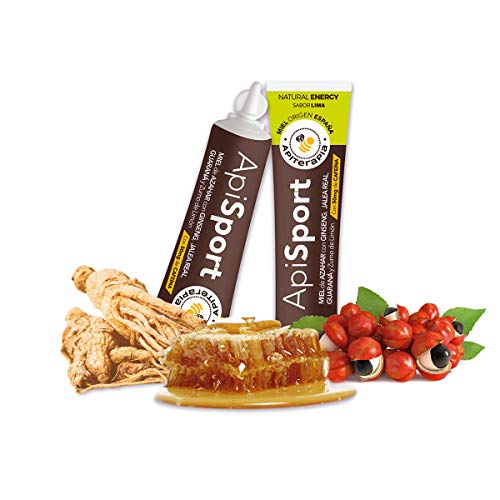 Apiterapia - Gel Energético Apisport - Miel de Azahar, Ginseng rojo, Guaraná y Jalea Real - Sabor lima - 100% Natural - Miel Origen España Apiterapia - Gel Energético Apisport - Miel de Azahar, Ginseng rojo, Guaraná y Jalea Real - Sabor lima - 100% Natural - Miel Origen España
