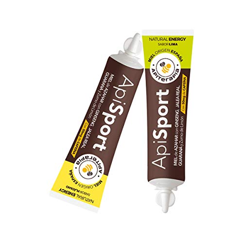 Apiterapia - Gel Energético Apisport - Miel de Azahar, Ginseng rojo, Guaraná y Jalea Real - Sabor lima - 100% Natural - Miel Origen España Apiterapia - Gel Energético Apisport - Miel de Azahar, Ginseng rojo, Guaraná y Jalea Real - Sabor lima - 100% Natural - Miel Origen España