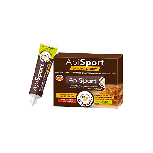 Apiterapia - Gel Energético Apisport - Miel de Azahar, Ginseng rojo, Guaraná y Jalea Real - Sabor lima - 100% Natural - Miel Origen España Apiterapia - Gel Energético Apisport - Miel de Azahar, Ginseng rojo, Guaraná y Jalea Real - Sabor lima - 100% Natural - Miel Origen España