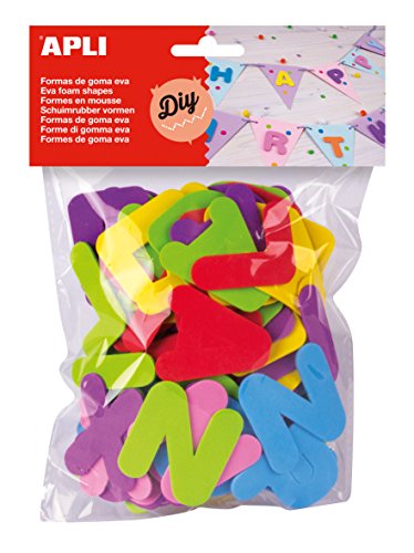 APLI - Bolsa formas EVA formas letras, 104 uds APLI - Bolsa formas EVA formas letras, 104 uds