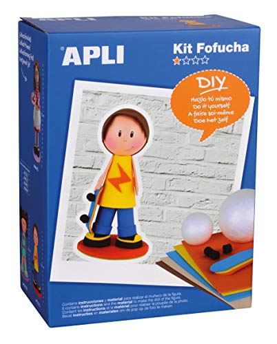 APLI Kids- Fofucha Kit Muñeca, Niño, Multicolor (13844)