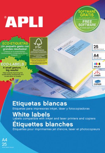 Apli Paper 1214 Etiquetas Adhesivas Multifunción 105x37 25H