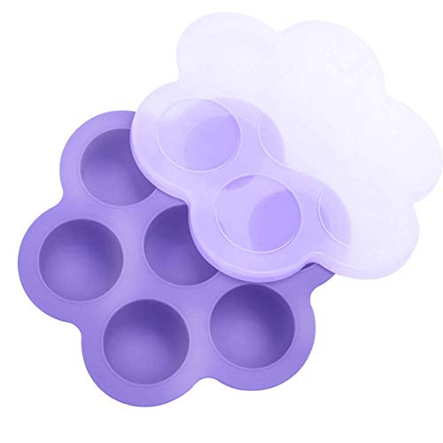 Apofly Púrpura Claro moldes Silicona Comidas Silicona Huevo Bites Moldes para Instant Pot 7 Agujero Moldes de tamaño de mordida de Silicona Caja de frescura sellada para niños Apofly Púrpura Claro moldes Silicona Comidas Silicona Huevo Bites Moldes para Instant Pot 7 Agujero Moldes de tamaño de mordida de Silicona Caja de frescura sellada para niños