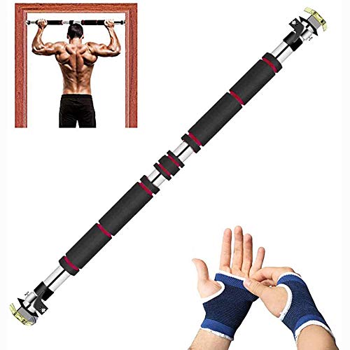 Apoliena Barra de dominadas Flexiones para Puerta Pared 100-150CM, Pull up Bar-Fitness Multifuncional Equipo Entrenamiento de Fuerza