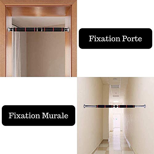 Apoliena Barra de dominadas Flexiones para Puerta Pared 80-130CM, Pull up Bar-Fitness Multifuncional Equipo Entrenamiento de Fuerza Apoliena Barra de dominadas Flexiones para Puerta Pared 80-130CM, Pull up Bar-Fitness Multifuncional Equipo Entrenamiento de Fuerza