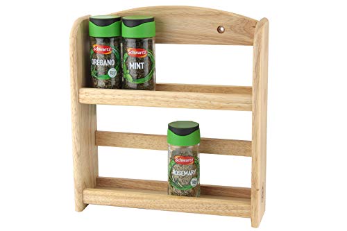 Apollo 2-tier Spice Rack, Estantería para especias, color natural