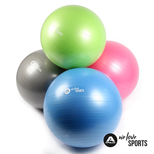 Apollo Bola de Gimnasia Anti-explosión de la Marca, Pelota de Fitness Robusta para Sentarse con pompa Apollo Bola de Gimnasia Anti-explosión de la Marca, Pelota de Fitness Robusta para Sentarse con pompa
