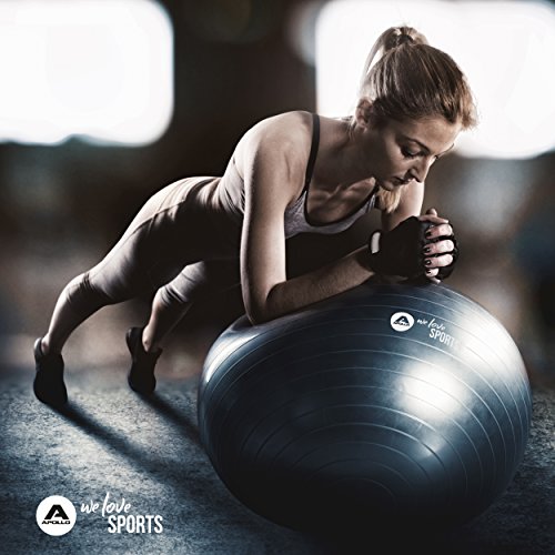 Apollo Bola de Gimnasia Anti-explosión de la Marca, Pelota de Fitness Robusta para Sentarse con pompa Apollo Bola de Gimnasia Anti-explosión de la Marca, Pelota de Fitness Robusta para Sentarse con pompa