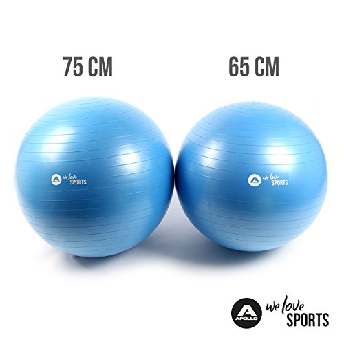 Apollo Bola de Gimnasia Anti-explosión de la Marca, Pelota de Fitness Robusta para Sentarse con pompa Apollo Bola de Gimnasia Anti-explosión de la Marca, Pelota de Fitness Robusta para Sentarse con pompa
