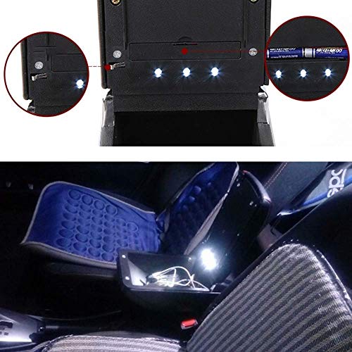 Apoyabrazos Para M azda CX-3 CX 3 CX3 2014-2019 Reposabrazos Lujo Consola Central Con Iluminación LED & Cenicero y Portavasos Almacenamiento Caja Auto Accesorios Negro