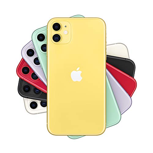 Apple iPhone 11 (128 GB) - Amarillo (incluye Earpods, adaptador de corriente)