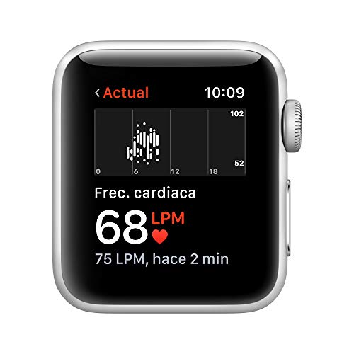 Apple Watch Series 3 (GPS) con caja de 38 mm de aluminio en plata y correa deportiva - Blanca