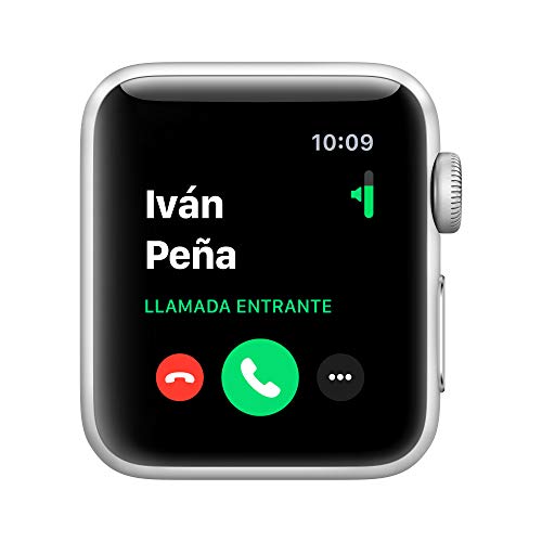 Apple Watch Series 3 (GPS) con caja de 38 mm de aluminio en plata y correa deportiva - Blanca