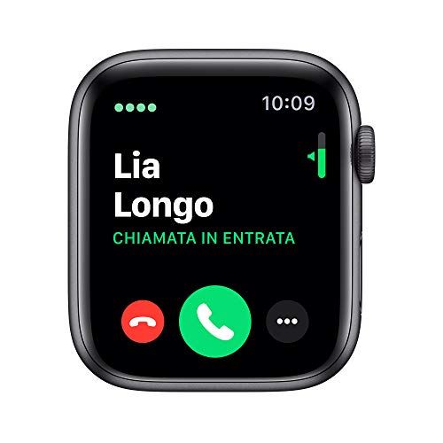 Apple Watch Series 5 (GPS, 44 mm) Aluminio en Gris espacial - Correa Deportiva Negro