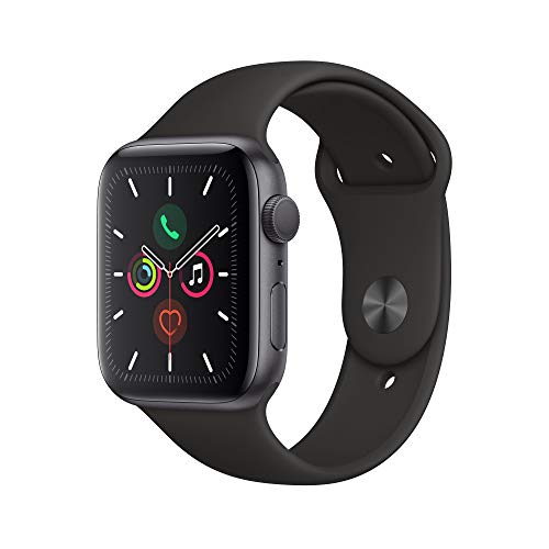 Apple Watch Series 5 (GPS, 44 mm) Aluminio en Gris espacial - Correa Deportiva Negro