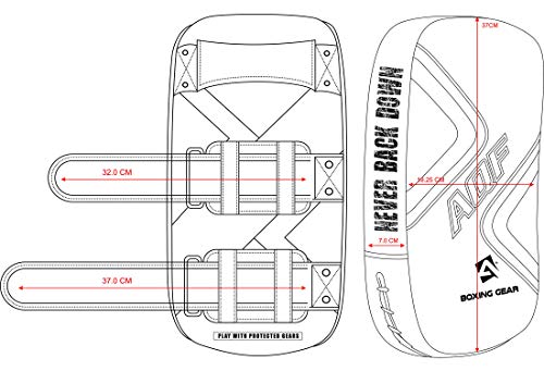 AQF Almohadilla para Brazo Curvada para Golpes para Kick Boxing Tailandés MMA Manoplas Boxeo de Protección para Golpes con Enfoque al Muay Thai AQF Almohadilla para Brazo Curvada para Golpes para Kick Boxing Tailandés MMA Manoplas Boxeo de Protección para Golpes con Enfoque al Muay Thai