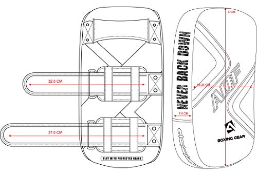 AQF Almohadilla para Brazo Curvada para Golpes para Kick Boxing Tailandés MMA Manoplas Boxeo de Protección para Golpes con Enfoque al Muay Thai