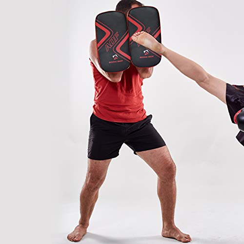 AQF Almohadilla para Brazo Curvada para Golpes para Kick Boxing Tailandés MMA Manoplas Boxeo de Protección para Golpes con Enfoque al Muay Thai AQF Almohadilla para Brazo Curvada para Golpes para Kick Boxing Tailandés MMA Manoplas Boxeo de Protección para Golpes con Enfoque al Muay Thai