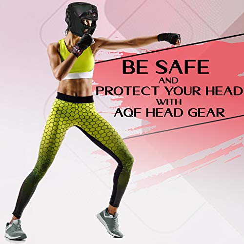 AQF Casco Boxeo Protector para La Cabeza De Boxeo para MMA Entrenamiento Removible Protector Rejilla Equipo De Combate Kickboxing Taekwondo Muay Thai AQF Casco Boxeo Protector para La Cabeza De Boxeo para MMA Entrenamiento Removible Protector Rejilla Equipo De Combate Kickboxing Taekwondo Muay Thai