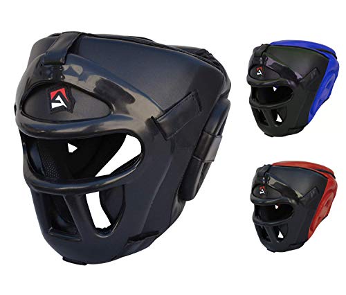 AQF Casco Boxeo Protector para La Cabeza De Boxeo para MMA Entrenamiento Removible Protector Rejilla Equipo De Combate Kickboxing Taekwondo Muay Thai AQF Casco Boxeo Protector para La Cabeza De Boxeo para MMA Entrenamiento Removible Protector Rejilla Equipo De Combate Kickboxing Taekwondo Muay Thai
