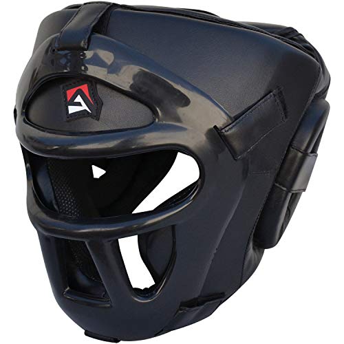 AQF Casco Boxeo Protector para La Cabeza De Boxeo para MMA Entrenamiento Removible Protector Rejilla Equipo De Combate Kickboxing Taekwondo Muay Thai