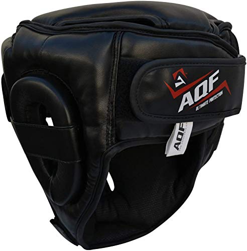 AQF Casco Boxeo Protector para La Cabeza De Boxeo para MMA Entrenamiento Removible Protector Rejilla Equipo De Combate Kickboxing Taekwondo Muay Thai