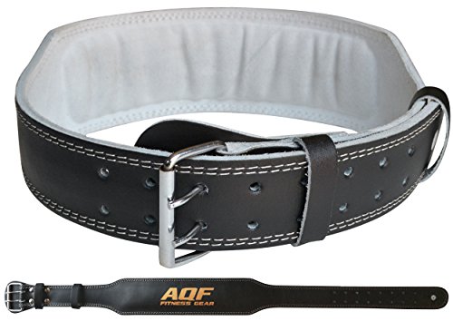 AQF Cinturon Lumbar Gimnasio para Levantamiento De Pesas De Cuero Acolchado De 4"Pulgadas para Musculación Ejercicio De Físico Culturismo AQF Cinturon Lumbar Gimnasio para Levantamiento De Pesas De Cuero Acolchado De 4"Pulgadas para Musculación Ejercicio De Físico Culturismo