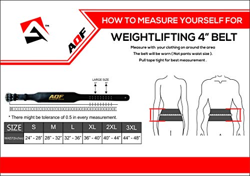AQF Cinturon Lumbar Gimnasio para Levantamiento De Pesas De Cuero Acolchado De 4"Pulgadas para Musculación Ejercicio De Físico Culturismo AQF Cinturon Lumbar Gimnasio para Levantamiento De Pesas De Cuero Acolchado De 4"Pulgadas para Musculación Ejercicio De Físico Culturismo