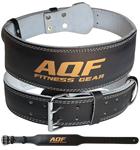 AQF Cinturon Lumbar Gimnasio para Levantamiento De Pesas De Cuero Acolchado De 4"Pulgadas para Musculación Ejercicio De Físico Culturismo AQF Cinturon Lumbar Gimnasio para Levantamiento De Pesas De Cuero Acolchado De 4"Pulgadas para Musculación Ejercicio De Físico Culturismo