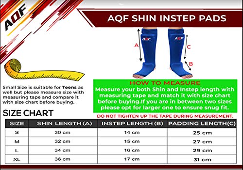 AQF espinilleras Kick Boxing de Espuma con Almohadilla de Tela elástica Soportes Protectores para Boxeo Protectores para piernas y el Empeine (par) AQF espinilleras Kick Boxing de Espuma con Almohadilla de Tela elástica Soportes Protectores para Boxeo Protectores para piernas y el Empeine (par)