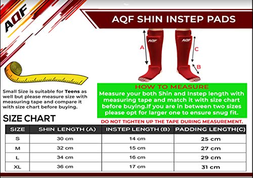 AQF espinilleras Kick Boxing de Espuma con Almohadilla de Tela elástica Soportes Protectores para Boxeo Protectores para piernas y el Empeine (par) AQF espinilleras Kick Boxing de Espuma con Almohadilla de Tela elástica Soportes Protectores para Boxeo Protectores para piernas y el Empeine (par)