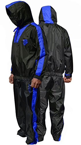 AQF Sauna Suit Chandal Fajas Reductoras Adelgazantes Hombre Perder Peso Fajas para Adelgazar para Gimnasio Trotando Fitness Hombres Y Mujeres (Azul, L)