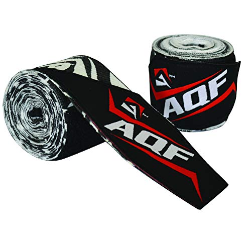 AQF Vendas Boxeo con 4 Metros Eslora Vendas Elasticas para Deportes De Combate, Boxeo, MMA (Artes Marciales Mixtas) Y Cross Fitness