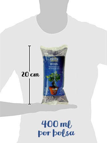 Aqua Control Biogel C2140, Agua Sólida para Tus Plantas, Ideal para Riego en Vacaciones, hasta 30 Días sin Regar, 400 ml