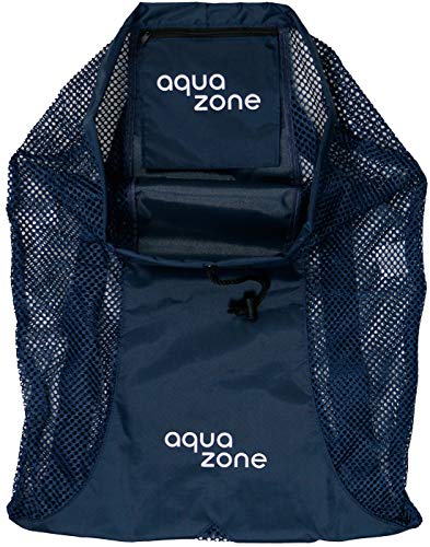 aqua zone Cordon de Serrage équipements de Sport à Dos en Maille pour Nager Plage plongée Voyage Gym, Bleu Marine