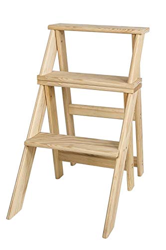 Aranaz 11001- Silla Escalera Madera de Pino, 39 x 53 x 91 cm