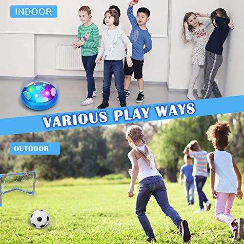 ARANEE Air Power Soccer, Recargable Pelota Futbol con Protectores de Espuma Suave y Luces LED Juguete Balón de Fútbol Flotant para Niños Niñas Regalos Cumpleaños