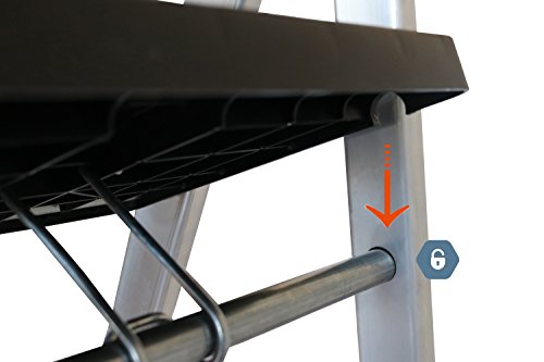 Arcama DN04 Escalera domestica, GRIS PLATA, 4 peldaƱos Arcama DN04 Escalera domestica, GRIS PLATA, 4 peldaƱos