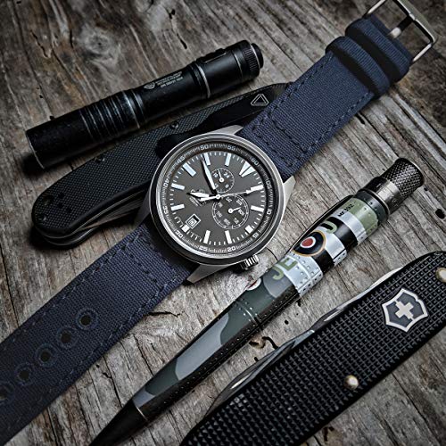 Archer Watch Straps | Correas Reloj Lona de Liberación Rápida para Hombre y Mujer | para Relojes y Smartwatch (Azul Marino, 20mm)