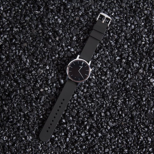Archer Watch Straps - Correas Reloj Silicona de Liberación Rápida para Hombre y Mujer (Negro, 22mm) Archer Watch Straps - Correas Reloj Silicona de Liberación Rápida para Hombre y Mujer (Negro, 22mm)