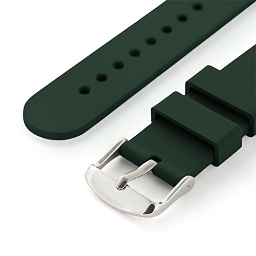 Archer Watch Straps - Correas Reloj Silicona de Liberación Rápida para Hombre y Mujer (Verde Británico de Competición, 20mm)