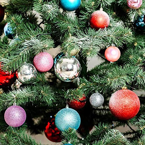 Arcoiris® Bolas de Navidad Multicolor, 16 Unidades de 5cm, Navidad Bolas para el árbol de Navidad, para Vacaciones, Bodas, Fiestas, Decoración de Regalos, Dorado, Varios tamaños (16pcs - 5cm, Negro)