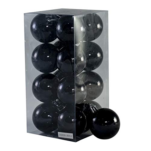 Arcoiris® Bolas de Navidad Multicolor, 16 Unidades de 5cm, Navidad Bolas para el árbol de Navidad, para Vacaciones, Bodas, Fiestas, Decoración de Regalos, Dorado, Varios tamaños (16pcs - 5cm, Negro) Arcoiris® Bolas de Navidad Multicolor, 16 Unidades de 5cm, Navidad Bolas para el árbol de Navidad, para Vacaciones, Bodas, Fiestas, Decoración de Regalos, Dorado, Varios tamaños (16pcs - 5cm, Negro)