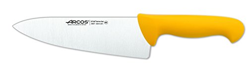 Arcos 290700- Cuchillo de cocinero, 200 mm, color amarillo (f.display) Arcos 290700- Cuchillo de cocinero, 200 mm, color amarillo (f.display)