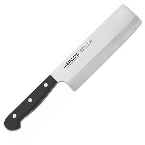 Arcos Serie Universal - Cuchillo Usuba Cuchillo Asiático, Hoja de Acero Inoxidable NITRUM 175 mm, Mango de Polioximetileno (POM), Color Negro Arcos Serie Universal - Cuchillo Usuba Cuchillo Asiático, Hoja de Acero Inoxidable NITRUM 175 mm, Mango de Polioximetileno (POM), Color Negro