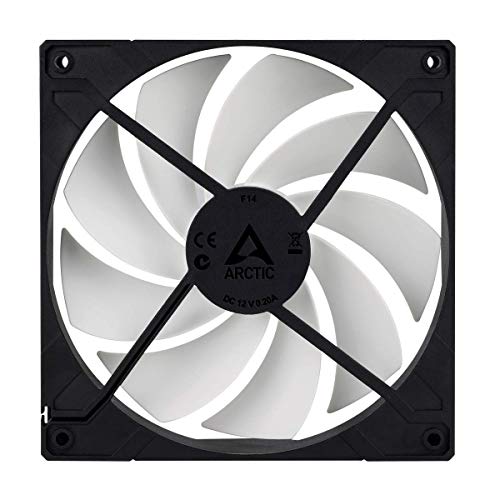 ARCTIC F14 PWM – 140 mm Ventilador de Caja para CPU con PWM Sharing Technology, Motor Trifásico Muy Silencioso, Computadora, 200-1350 RPM – Negro/Blanco ARCTIC F14 PWM – 140 mm Ventilador de Caja para CPU con PWM Sharing Technology, Motor Trifásico Muy Silencioso, Computadora, 200-1350 RPM – Negro/Blanco