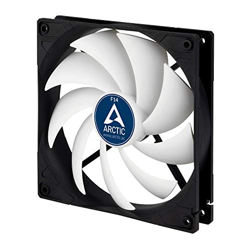 ARCTIC F14 PWM – 140 mm Ventilador de Caja para CPU con PWM Sharing Technology, Motor Trifásico Muy Silencioso, Computadora, 200-1350 RPM – Negro/Blanco ARCTIC F14 PWM – 140 mm Ventilador de Caja para CPU con PWM Sharing Technology, Motor Trifásico Muy Silencioso, Computadora, 200-1350 RPM – Negro/Blanco