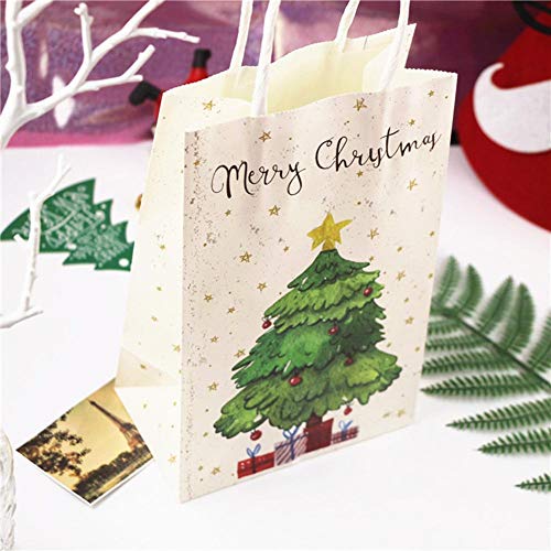 Ardorman Bolsas de Papel de Navidad, Bolsa de Papel de Regalo de patrón de Estrella de árbol de Navidad Nuevas Bolsas de Papel de merienda de Dulces de Navidad Ardorman Bolsas de Papel de Navidad, Bolsa de Papel de Regalo de patrón de Estrella de árbol de Navidad Nuevas Bolsas de Papel de merienda de Dulces de Navidad